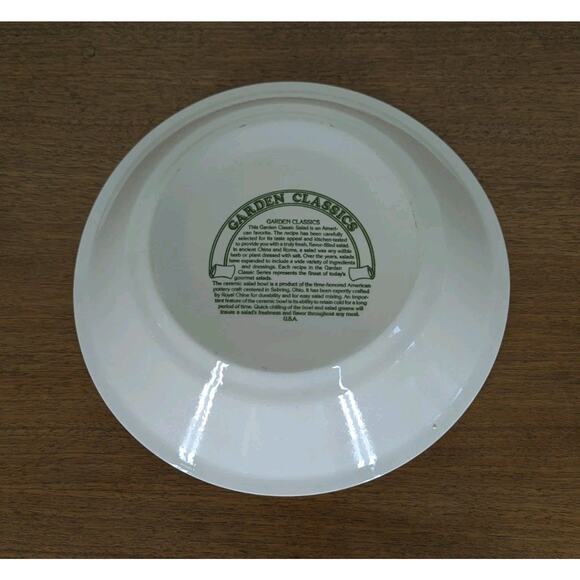 Vintage Royal China Co. Garden Classics TACO SALAD Serving Bowl Made In USA - Picture 8 of 9